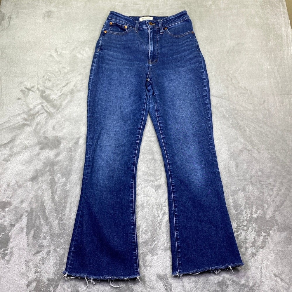 Madewell Dark Blue Wide Leg Flare Jeans